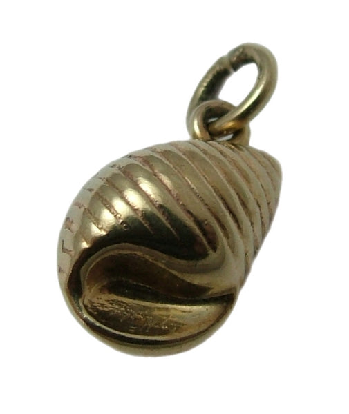 Small Vintage 1960’s 9ct Gold Hollow Periwinkle Shell Charm HM 1961 Gold Charm - Sandy's Vintage Charms
