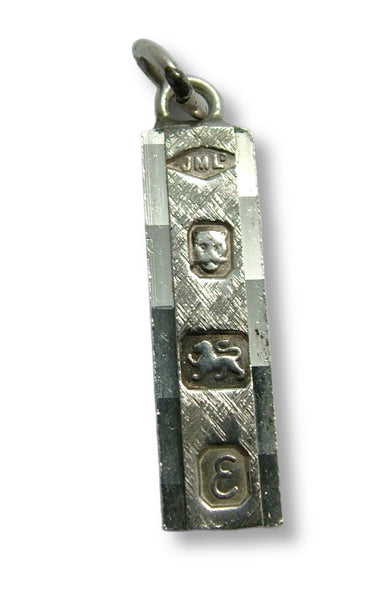 Vintage 1970's Solid Silver Miniature Ingot Charm HM 1979 Silver Charm - Sandy's Vintage Charms