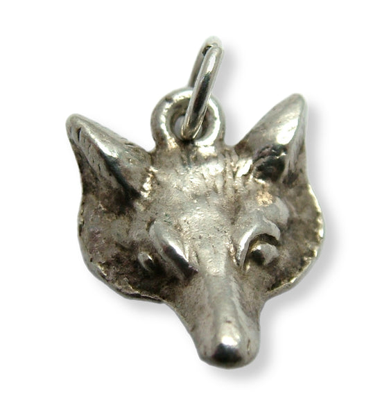 Vintage 1970's Solid Silver Fox Head Charm Silver Charm - Sandy's Vintage Charms
