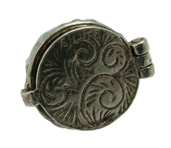 Vintage 1960's Silver Opening Nuvo Castle Charm Princess & Butler Inside Silver Charm - Sandy's Vintage Charms