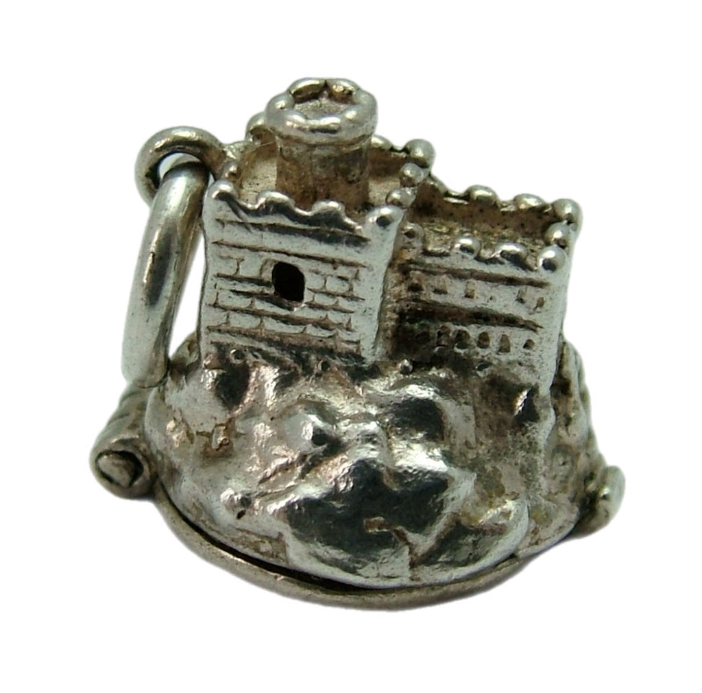 Vintage 1960's Silver Opening Nuvo Castle Charm Princess & Butler Inside Silver Charm - Sandy's Vintage Charms
