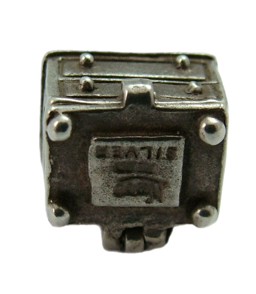 Vintage 1960's Silver Opening Nuvo Dressing Table Charm Tortoise Inside Silver Charm - Sandy's Vintage Charms