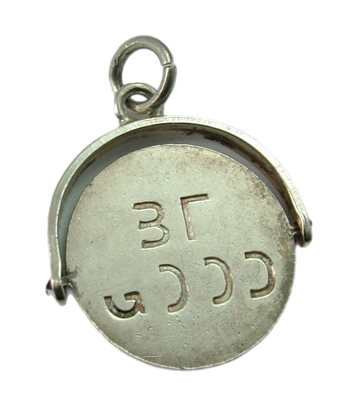 Vintage 1960's Silver “BE GOOD” Spinner Charm Silver Charm - Sandy's Vintage Charms