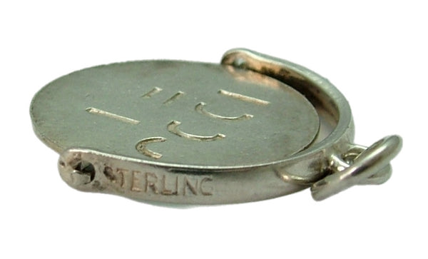 Vintage 1960's Silver “BE GOOD” Spinner Charm Silver Charm - Sandy's Vintage Charms