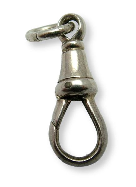 Antique Edwardian Solid Silver Swivel Dog Clip Fastener - For Hanging Fobs & Charms HM 1904 Antique Charm - Sandy's Vintage Charms