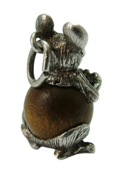 Vintage 1960's Silver Touch Wood Mouse Charm Silver Charm - Sandy's Vintage Charms