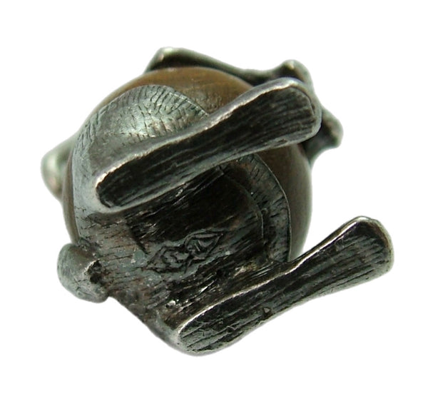 Vintage 1960's Silver Touch Wood Rabbit Charm Silver Charm - Sandy's Vintage Charms