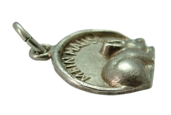 Small Vintage 1950's Silver “Mein Mausi” Mouse Charm Silver Charm - Sandy's Vintage Charms