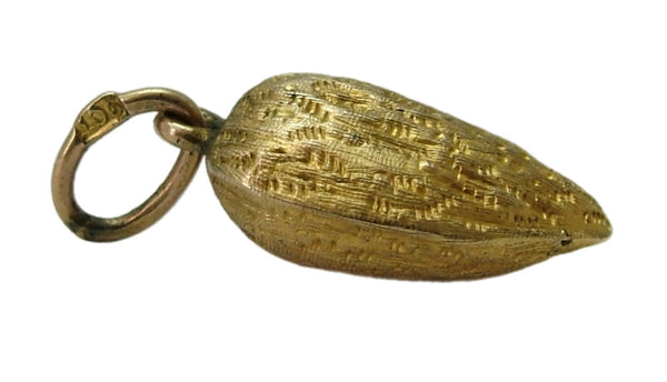 Antique Victorian c1900 Hollow 9ct Gold Almond Nut Charm Antique Charm - Sandy's Vintage Charms