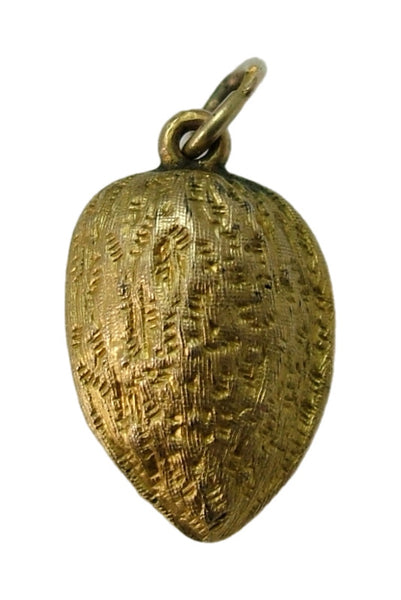 Antique Victorian c1900 Hollow 9ct Gold Almond Nut Charm