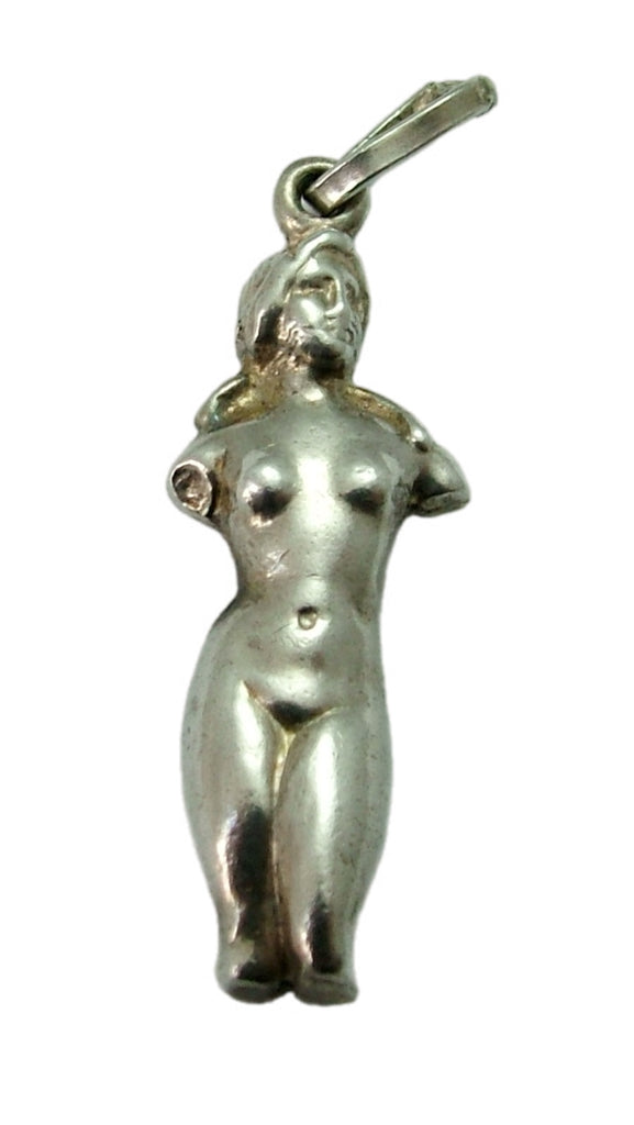 Vintage 1970’s/80’s Hollow Silver Naked Lady Ancient Rome Statue Charm Silver Charm - Sandy's Vintage Charms