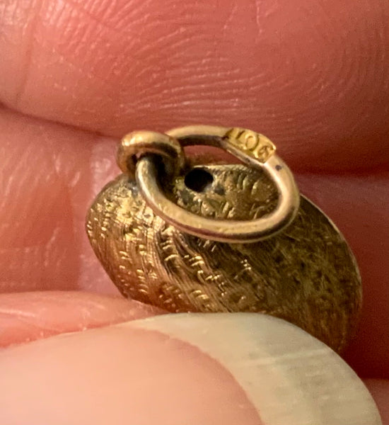 Antique Victorian c1900 Hollow 9ct Gold Almond Nut Charm Antique Charm - Sandy's Vintage Charms