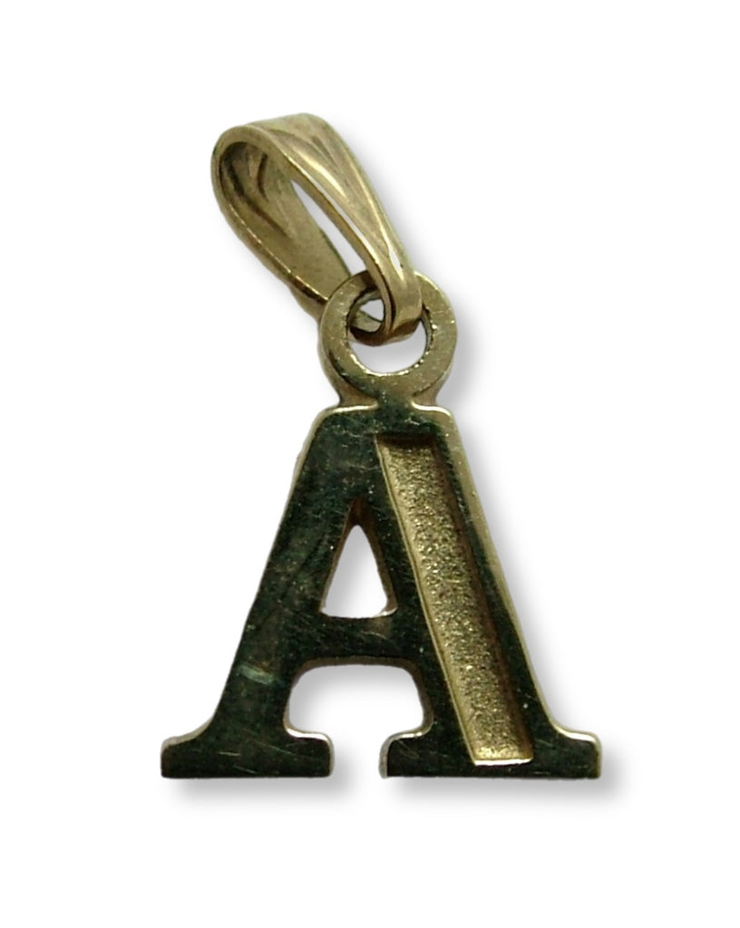 Small Vintage 1980’s Solid 9ct Gold Letter "A" Charm HM 1985 Gold Charm - Sandy's Vintage Charms