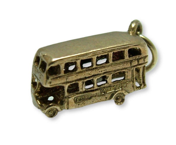 Vintage 1960's 9ct Gold Double Decker Bus Charm HM 1965 Gold Charm - Sandy's Vintage Charms