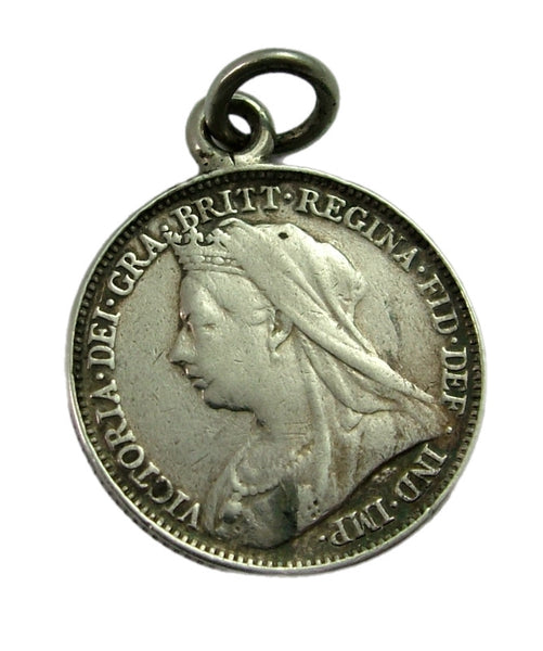 Antique Victorian Silver Engraved Love Token Coin Charm ANDREW Love Token - Sandy's Vintage Charms