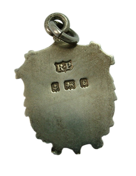 Large Antique Edwardian Silver & Enamel York Minster Souvenir Fob Charm HM 1905 Antique Charm - Sandy's Vintage Charms