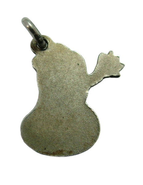 Vintage 1960's Silver & Red Enamel Frog Charm Enamel Charm - Sandy's Vintage Charms