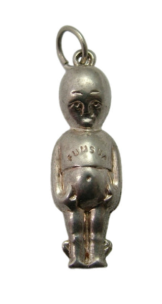 Antique WWI Hollow Silver Fumsup Good Luck Charm Antique Charm - Sandy's Vintage Charms