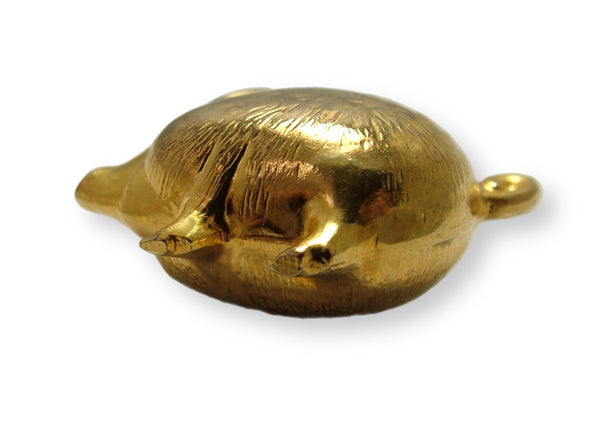 Large Vintage 1960's Hollow 9ct Gold Pig Charm Gold Charm - Sandy's Vintage Charms