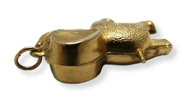Large Vintage 1970's 9ct Gold Hollow Elephant Charm HM 1970 Gold Charm - Sandy's Vintage Charms