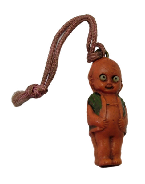 Antique c1920s Celluloid Kewpie Doll Charm with Googly Eyes 1920s-1950s Charm - Sandy's Vintage Charms