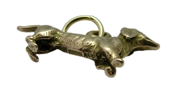 Vintage 1960’s Solid 9ct Gold Dachshund Dog Charm by Alabaster & Wilson HM 1960 Gold Charm - Sandy's Vintage Charms