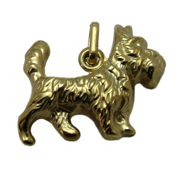 Vintage 1980's 9ct Gold Hollow Scottie Dog Charm Gold Charm - Sandy's Vintage Charms