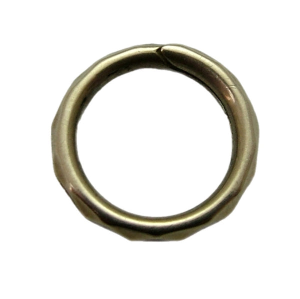 Antique Edwardian Solid 9ct Gold Faceted Split Ring for Fobs & Charms 12mm Antique Charm - Sandy's Vintage Charms
