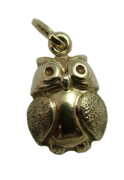 Vintage Hollow 9ct Gold Owl Charm HM 2002 Gold Charm - Sandy's Vintage Charms