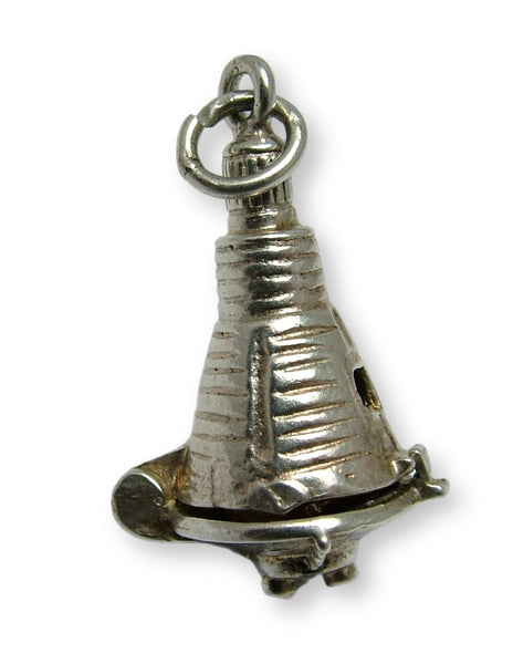Vintage 1970's Silver Opening Apollo 7 Spaceship Charm Astronaut Inside Silver Charm - Sandy's Vintage Charms