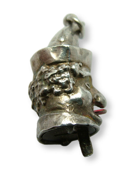 Large Vintage 1960's Silver Nuvo Punch Head Charm with Moving Tongue Silver Charm - Sandy's Vintage Charms