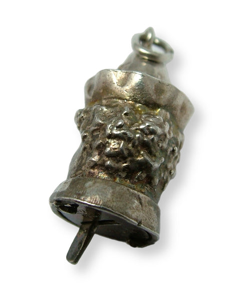 Large Vintage 1960's Silver Nuvo Punch Head Charm with Moving Tongue Silver Charm - Sandy's Vintage Charms