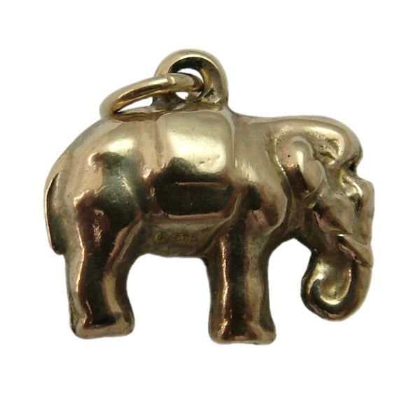Small Vintage 1950's 9ct Gold Hollow Elephant Charm HM 1953