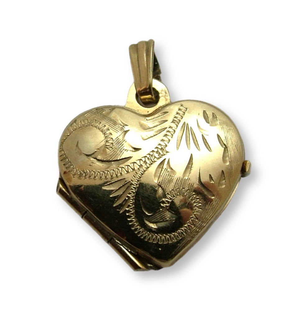 Vintage 1990's 9ct Gold Heart Locket Charm or Pendant HM 1992 Gold Charm - Sandy's Vintage Charms