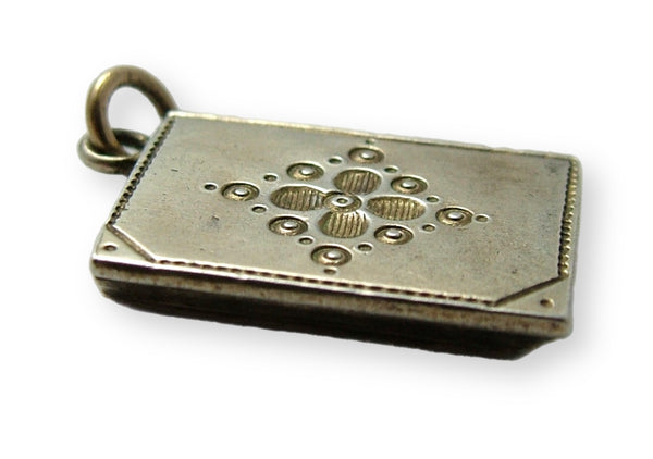 Antique Victorian c1890 Hollow Silver Gilt Miniature “Koch Buch” Cook Book Charm Antique Charm - Sandy's Vintage Charms