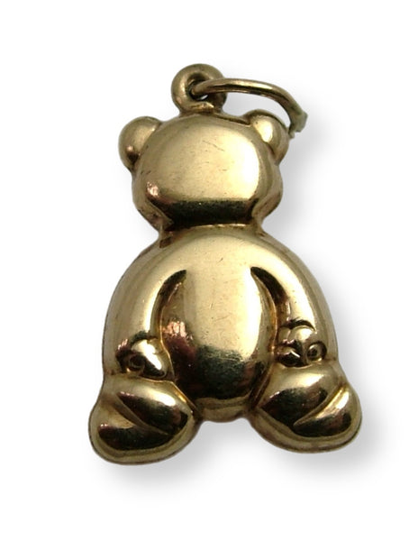 Vintage 1980's Italian Hollow 9ct Gold Teddy Bear Charm Gold Charm - Sandy's Vintage Charms
