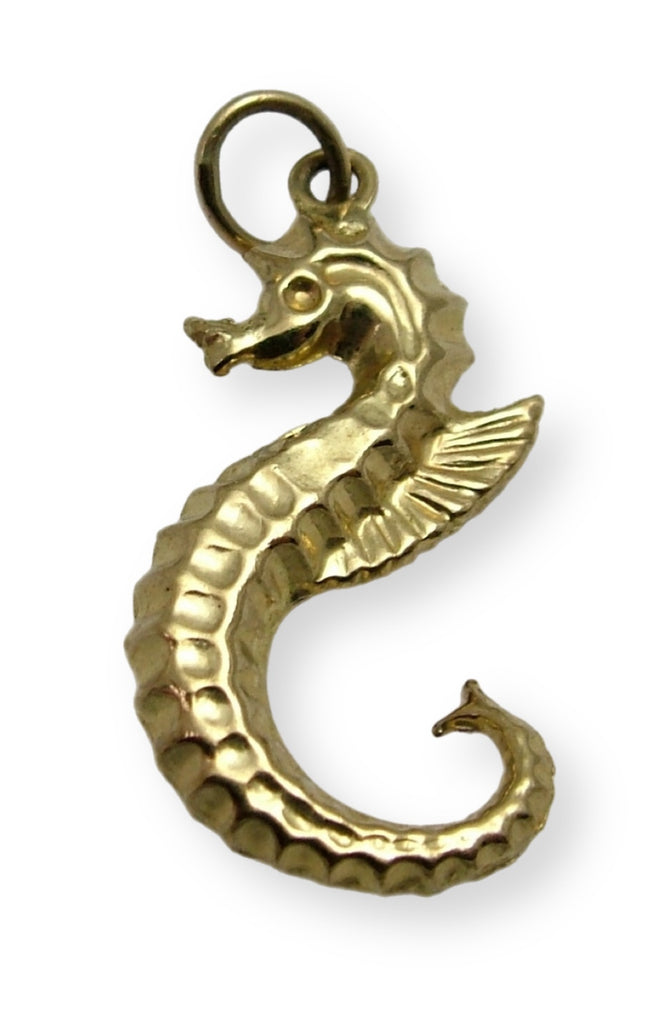 Vintage 1980's Hollow 9ct Gold Seahorse Charm Gold Charm - Sandy's Vintage Charms