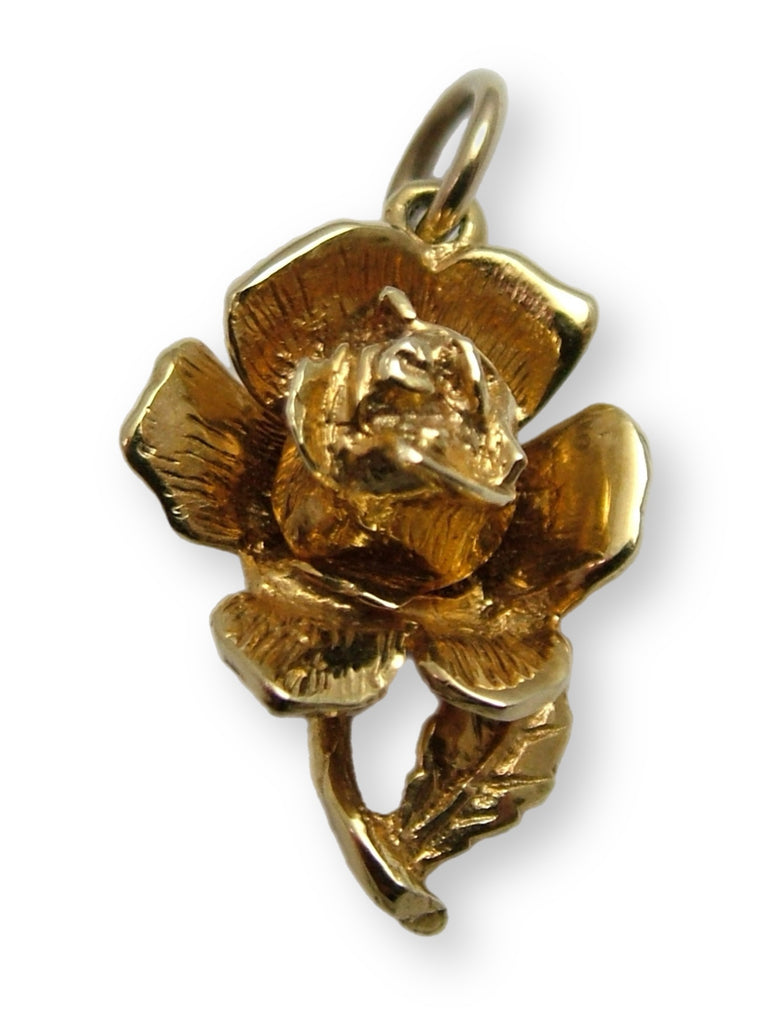 Vintage 1970's 9ct Gold Rose Flower Charm Opens to a Bee Inside HM 1977 Gold Charm - Sandy's Vintage Charms
