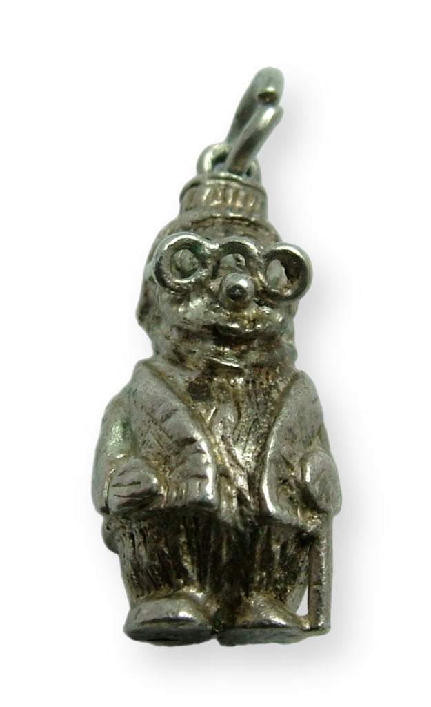 Vintage 1970's Solid Silver Womble Charm Great Uncle Bulgaria HM 1975 Silver Charm - Sandy's Vintage Charms