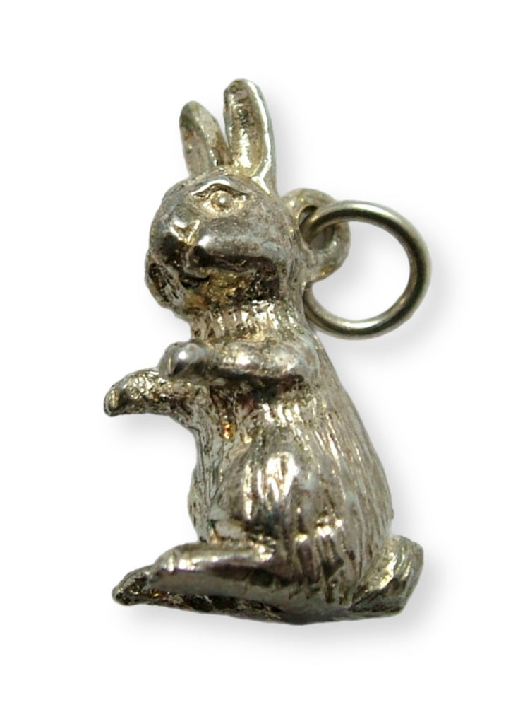 Vintage 1970's Solid Silver Rabbit Charm Silver Charm - Sandy's Vintage Charms