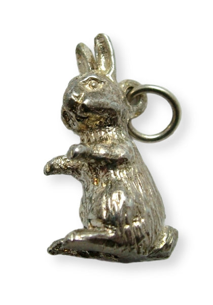 Vintage 1970's Solid Silver Rabbit Charm Silver Charm - Sandy's Vintage Charms