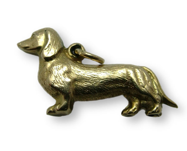 Vintage 1950's 9ct Gold Hollow Dachshund Dog Charm Gold Charm - Sandy's Vintage Charms