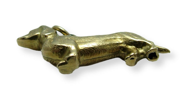 Vintage 1950's 9ct Gold Hollow Dachshund Dog Charm Gold Charm - Sandy's Vintage Charms