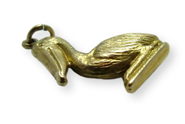 Vintage 1950's 9ct Gold Hollow Pelican Charm Gold Charm - Sandy's Vintage Charms