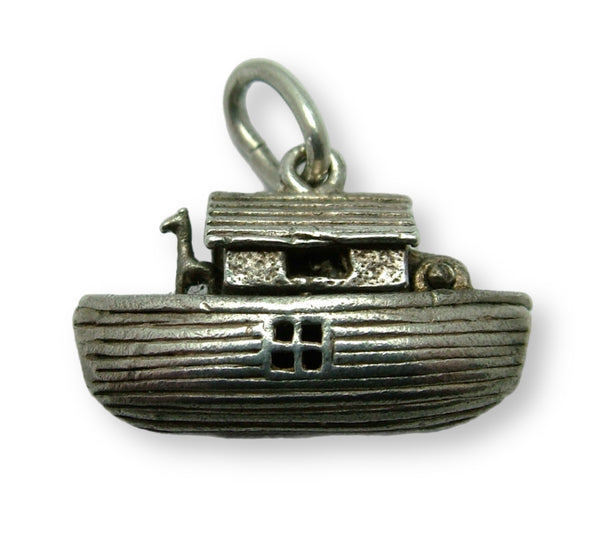 Vintage 1960's Silver Opening Noah's Ark Charm Animals Inside Silver Charm - Sandy's Vintage Charms