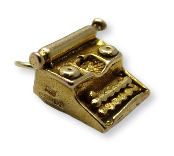 Vintage 1960's 9ct Gold Typewriter Charm HM 1965 Gold Charm - Sandy's Vintage Charms