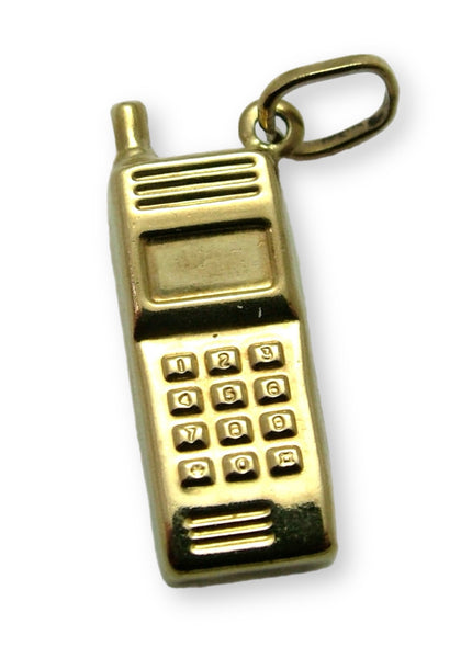 Vintage Late 1990's Hollow 9ct Gold Mobile Phone Charm Gold Charm - Sandy's Vintage Charms