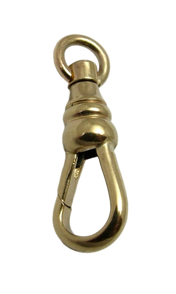 Vintage 1980's Solid 9ct Yellow Gold Swivel Dog Clip Fastener - For Hanging Fobs & Charms Gold Charm - Sandy's Vintage Charms