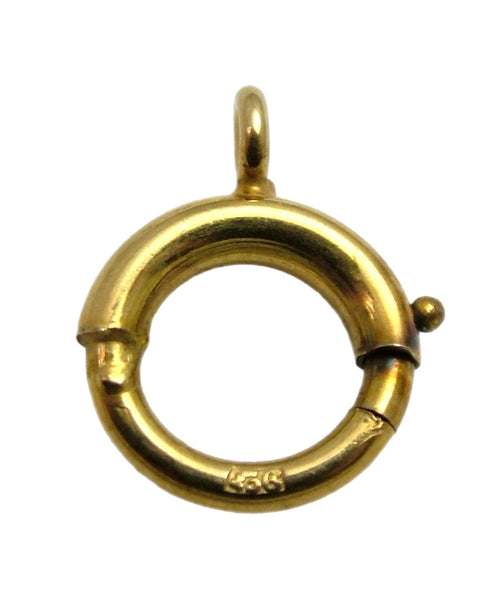 Antique Victorian c1900 9ct 9k Gold Bolt Ring for Hanging Fobs & Charms Antique Charm - Sandy's Vintage Charms