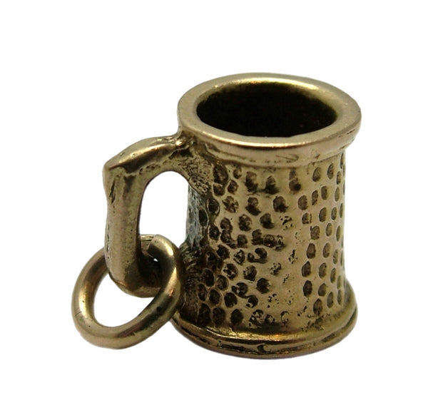 Chunky Vintage 1960's 9ct Gold Beer Tankard Charm HM 1961 Gold Charm - Sandy's Vintage Charms